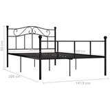  Za krevet crni metalni 140 x 200 cm | shoptok.hr