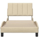  Okvir za krevet bez madraca krem 90x190cm od tkanine - Krema 90 x 190 cm | shoptok.hr