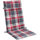  Jastuci za stolicu visoki naslon 4 kom crveni karirani tkanina | shoptok.hr