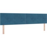  Box Spring postelja z vzmetnico temno modra 200x200 cm žamet, (22052602) | Shoptok.si