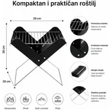Sklopivi prenosni roštilj na ugalj GRILLOMATE, crni