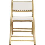 vidaXL 3-dijelni sklopivi bistro set s krem bijelim jastucima bambus | shoptok.hr