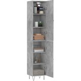  Visoka komoda siva betona 34,5x34x180 cm od konstruiranog drva | shoptok.hr