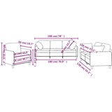  3-dijelni set sofa s jastucima crni od mikrovlakana | shoptok.hr