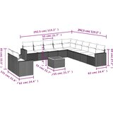  12-dijelni set vrtnih sofa od poliratana s jastucima bež | shoptok.hr