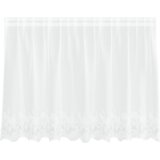  Čipkasta zavjesa sa zavjesama Cvjetni Bijela 200 x 80 cm Poliester | shoptok.hr