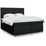  Krevet s oprugama i madracem crni 200x200 cm od tkanine | shoptok.hr