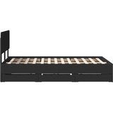 vidaXL Okvir za krevet Crna 120 x 200 cm Inženjersko Drvo | shoptok.hr