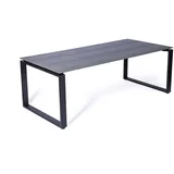sivi vrtni stol za 8 osoba Strong, 210 x 100 cm