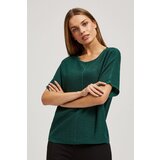 Marisse Emerald Oversized Sweater With Metallic Thread Cene