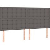  s oprugama i madracem sivi 160x200 cm od umjetne kože | shoptok.hr