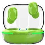 INF Brezžične Bluetooth slušalke s prozornim ohišjem in LED prikazovalnikom Green, (5000130146) | Shoptok.si