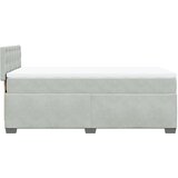 Box spring krevet s madracem svjetlosivi 90x190 cm baršunasti | shoptok.hr