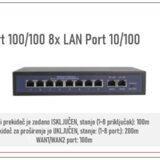 8x LAN PORT POE 10/100 + 2x WAN PORT 10/100 POE SWITCH | Eponuda.ba