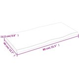 Stolna ploča svjetlosmeđa 80 x 40 x 2 cm od obrađene hrastovine | Eponuda.ba