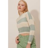 HAKKE Brass Knit Crop Sweater Cene