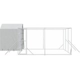 Vanjski kavez za pse s krovom srebrni 6x6x2,5 m pocinčani čelik | shoptok.hr