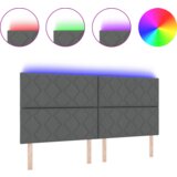  Vzglavje z LED lučmi z vzglavjem Siva 200 cm blago, (5000043963) | Shoptok.si