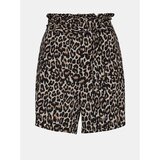Vero Moda Brown-black patterned shorts with tie Simply - Women Cene