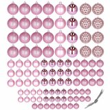  Set Božićnih Kuglica u Ružičastoj Boji - 100 komada | shoptok.hr