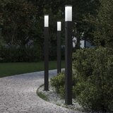 Stupić za svjetlo sa senzorom 3 kom 110 cm crne IP44 | shoptok.hr