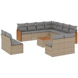  12-dijelni set vrtnih sofa od poliratana s jastucima bež | shoptok.hr