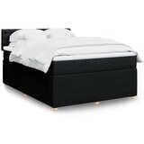 vidaXL Box spring postelja z vzmetnico črna 140x200 cm blago | Shoptok.si