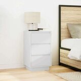 vidaXL Noćni ormarić s LED svjetlima bijeli 38x34x65 cm | shoptok.hr