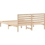 vidaXL konstrukcija postelje rjava 150 x 200 cm masivno borovo les | Shoptok.si