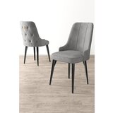 Hanah home Newa set stolica, 46x94x46 cm, 6 dijelova, sivo-crna | Eponuda.ba