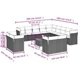  14-dijelni set vrtnih sofa s jastucima poliratan crni | shoptok.hr