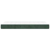  Vzmetnica z žepkasto vzmetjo temno zelena 100x220x20 cm žamet | Shoptok.si