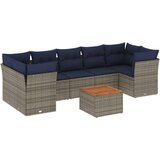  vrtna sedežna garnitura z blazinami, 8-delna, poli ratan | Shoptok.si