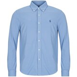 Polo Ralph Lauren Srajce z dolgimi rokavi CHEMISE AJUSTEE COL BOUTONNE EN POLO FEATHERWEIGHT Modra | Shoptok.si