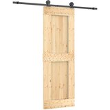 Klizna vrata 70 x 210 cm Čvrsta borovina (neobrađena) | shoptok.hr