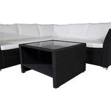 Venture Home Haiti kutna vrtna lounge garnitura, crna, &amp;scaron;ifra 1541-238 Slike