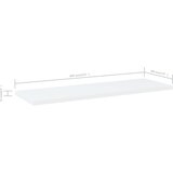 vidaXL Police za knjige 4 kom bijele 60 x 20 x 1 5 cm od iverice | shoptok.hr
