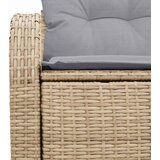  Vrtni kauč s jastukom Bež 124 x 62 x 69cm poliratan | shoptok.hr