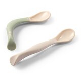BabyOno Elastične žličice 2 komada, bež/zelena | shoptok.hr