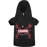 Dangerous DNGRS Women's short-sleeved sweatshirt Bones Dog Hoodie black | ePonuda.com