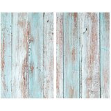 Allstar Poklopci za štednjake od kaljenog stakla u setu od 2 kom 52x30 cm Blue Wood - Cijene