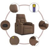 vidaXL Masažni naslanjač rjavo blago | Shoptok.si