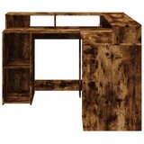  Radni stol s LED svjetlima boja hrasta 130x130x91 cm drveni | Eponuda.com