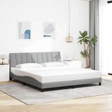 vidaXL Posteljni okvir brez vzmetnice svetlo siv 180x200 cm tkanina | Shoptok.si