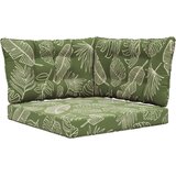  Zunanja blazina za kavč 3 pcs Listnati dizajn Poliester, (5000202673) | Shoptok.si
