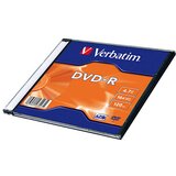  DVD-R, VERBATIM,4,7 GB,16X,MATT SILVER SLIM CASE | Eponuda.ba