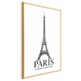  Plakat - Paris Is Always a Good Idea 29.7x42 Zlatni okvir | shoptok.hr