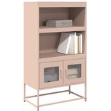 vidaXL Highboard Pink 68x39x123 cm Steel Cene