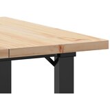  Blagovaonski stol O-oblika 70x70x75,5 cm od borovine i čelik | shoptok.hr