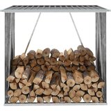 vidaXL Vrtna lopa za drva pocinkano jeklo 163x83x154 cm antracitna, (20722727) Cene